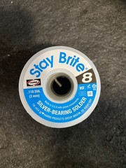 HARRIS SB861 Stay Brite 8 Silver Bearing Solder 1/8″ Spool 1lb w/ Flux 4 oz Kit