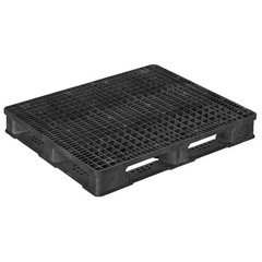 GRAINGER APPROVED 40X48 HD PP RACKO BLACK Pallet,5,000 lb.,48 In. L,40 In. W,Bla