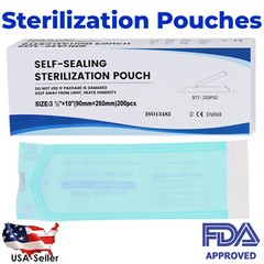 Self-Sealing Sterilization Pouches 3.5″ x 10″ 200 Pcs / Box pa