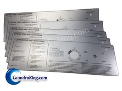 438290101 (5 PIECES) INSTRUCTION SIGN FOR W75 W125 W185 W105; 290101