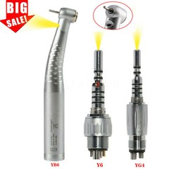 Dental Fiber Optic LED Handpiece High Speed / LED Coupler 4/6 Hole KaV Sty OEM
