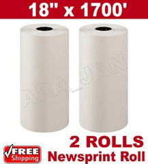 18″ x 1700 30# Newsprint Shipping Wrapping Stuffing Packaging Paper 2 Rolls
