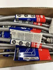 25 Oatey SL05S 20″ Braided Faucet Supply Lines 3/8″ Compression x 1/2″ FIP