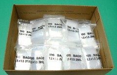 6000 Reclosable Bags 1-1/2″ 2mil Clear Top Seal Small Poly Baggies 1.5 x 1.5″