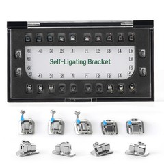 AZDENT Dental Orthodontic Brackets Brace Self-Ligating MBT/Roth.022 3-4-5 Hooks