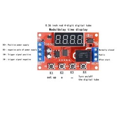 2Pc DC5V 10A Adjustable Time Delay Relay Module LED Digital Timer Control Switch