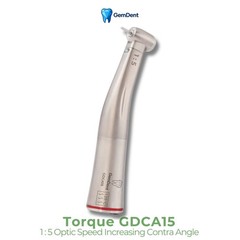GemDent 1:5 Contra Angle Fiber Optic LED Speed Increasing Internal Water