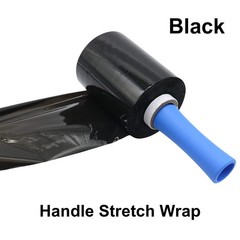 BOMEI PACK Black 6 Pack Industrial Mini Stretch Wrap with 2 Handles 5″ 1000ft…