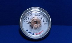 Air Compressor Pressure Gauge 1/8″ Brass NPT Back Mount 160 PSI 1″ Button Case