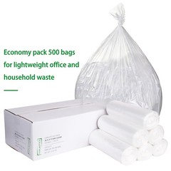 TYPLASTICS 20-30 Gallon Clear Trash Bags 30″ x 50 Count (Pack of 10),