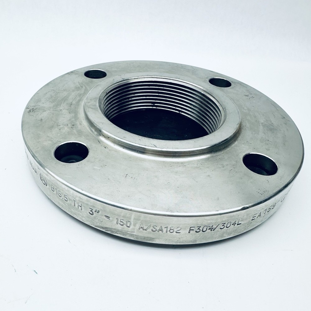 Threaded Flange B16.5 150 3″ A/SA182 F304/304L EA159, 4 Hole Connection