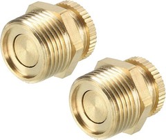 PATIKIL Air Compressor Tank Drain Valve, 2 Pack G 3/8″ Brass G 3/8"