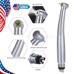 1-10* Dental LED E-generator Shadowless Ring High Speed Handpiece 2/4H 4-Spray