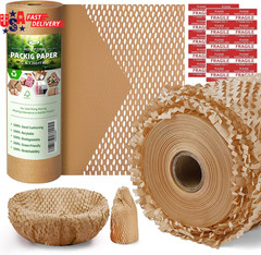 Honeycomb Packing Paper,12 Inch X 200 Ft Bubble Cushioning Wrap for Packing Movi