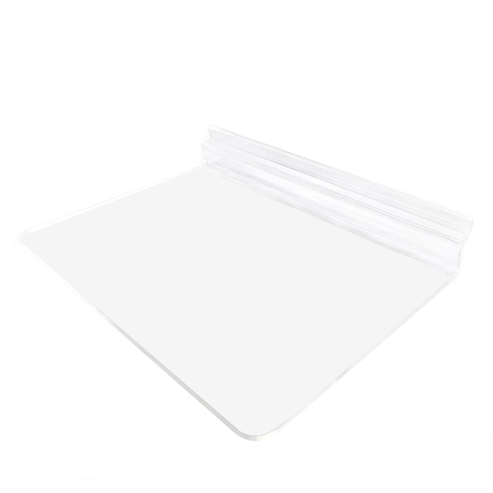 10″x7.5″x1.6″ Clear Acrylic Slatwall Shelf 0.6 lbs, Quality Acrylic