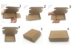 Small Shipping Boxes 6x4x1.6 Inch Corrugated Cardboard Packaging Box 50Pack