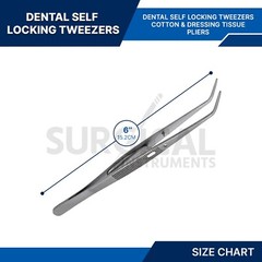 3 Pcs Self-Locking College Cotton Pliers Set Dental Endodontic German Grade