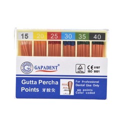60/120 pcs Dental Gutta Percha Points Full Taper 0.02/0.04/0.06 Size 15-40 45-80