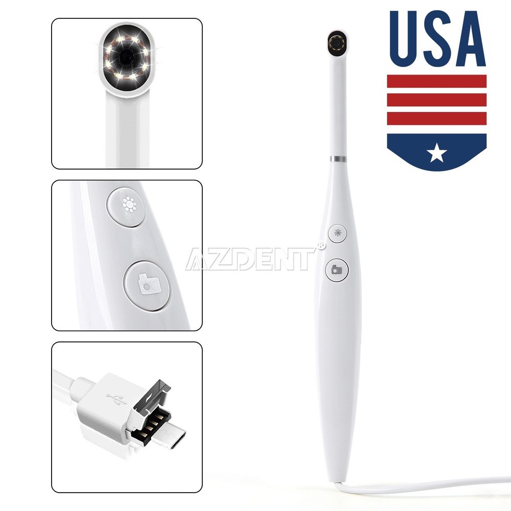 USA Dental Intraoral Camera USB HD Camera 8 LED Lights 3-speed Adjustment AZDENT