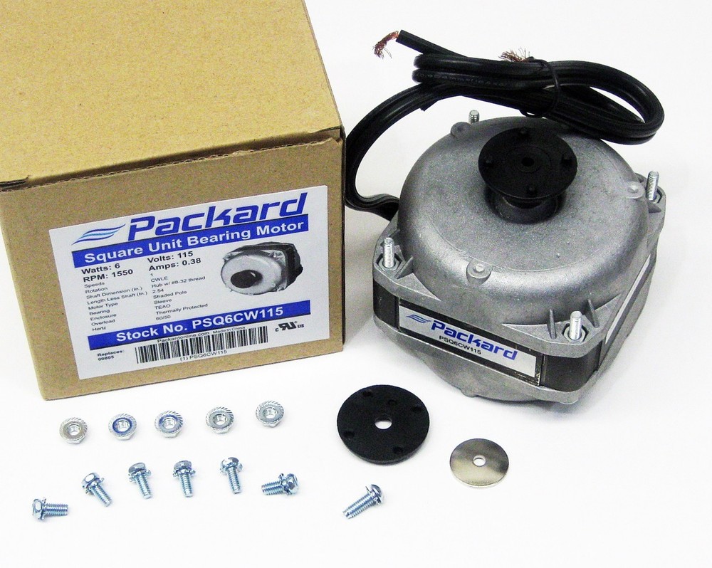 Square Shaded Pole Unit Bearing Motor 9 Watts, 115 Volts, 1550 RPM PSQ9CW115I