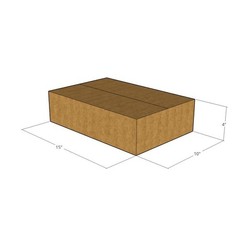 10 15x10x4 Kraft Brown Corrugated Shipping Boxes 32 ECT Single-Wall New