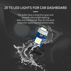 20PCS 3030-3SMD Super Bright LED Replacement Lights for Car Color: pink purple