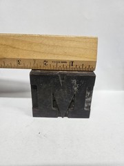 Antique Wood Letterpress Letter M Type Print Block – 2.5′ x 2″