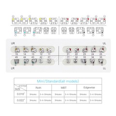 5 Packs AZDENT Dental Orthodontic Metal Brackets Braces Mini Roth.022 Hooks 345