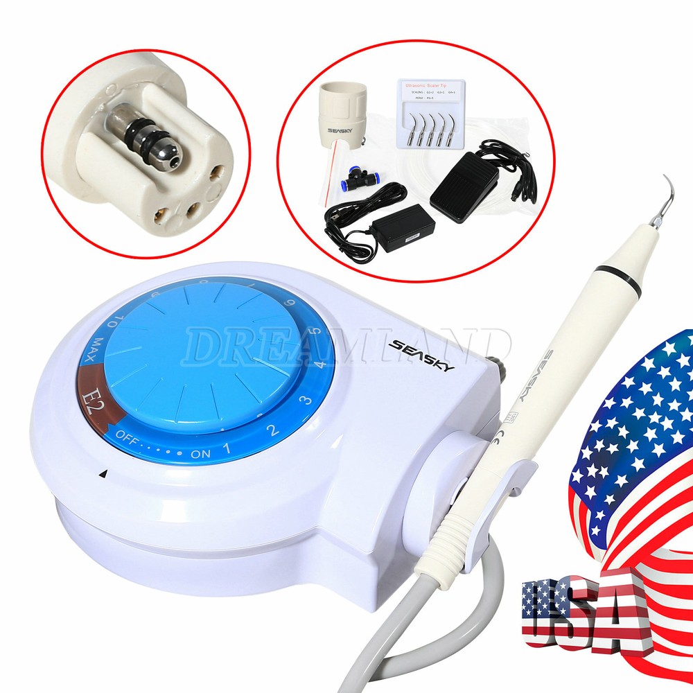 Dental ULTRASONIC PIEZO SCALER Fit EMS Cavitron HANDPIECE SKYSEA-E2 FDA 5*Tips