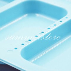 1 Pc Light Blue Dental 135ºC Autoclavable Plastic Divided Type Separate Trays