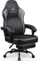 400lbs Heavy duty Gaming Chair Big and Tall High back Lumbar Support Footrest PC