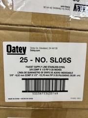 25 Oatey SL05S 20″ Braided Faucet Supply Lines 3/8″ Compression x 1/2″ FIP