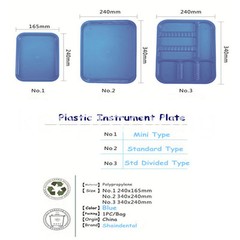 Dental Separate Divided Tray Plastic Autoclavable 135°C +10 Drilled Hole 5 Color