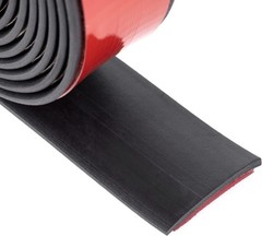 1 in x 1/16 in x 10 ft Adhesive Rubber Strip Neoprene Self-Stick Seal