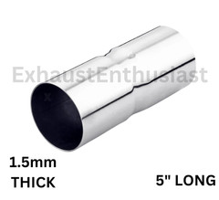 Exhaust Enthusiast 2″ ID to 2″ ID Exhaust Piping Connector Polished 304 5″ Long