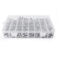500pcs 0.1uF-1000uF Mixed 24 values Electrolytic Capacitors Assortment Kit Set