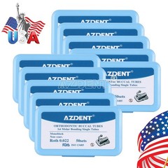 50Sets Dental Orthodontic 1st Molar Roth.022 Buccal Tube Non-Conv Bondable