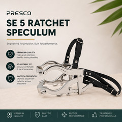 Hausman SE Equine Dental Speculum Adjustable 5 Ratchet Waterproof BioThane Strap
