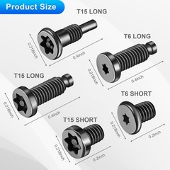 20-Pc Camera Screws, Video Doorbell Screws 0.2-1.5 x 0.5 inches #8-32, Black