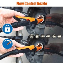 Battery Powered Electric Fuel Transfer Siphon Pump Gas Oil Water 2.4 GPM NEW US