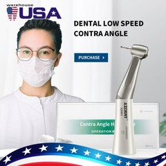 AZDENT Dental 1:1 Slow Low Speed Contra Angle Push Button Handpiece