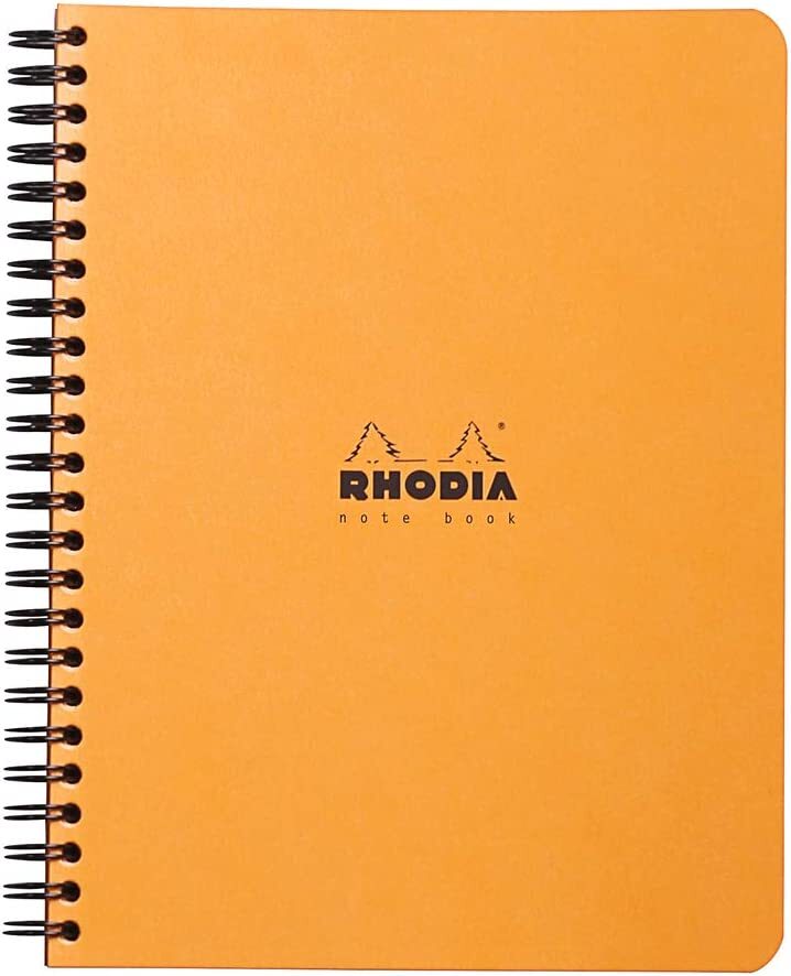 Rhodia Wirebound Graph Paper Notebook in Orange – 6 x 8.25 – NEW