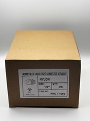 25 pc UL Listed 1/2″ PVC Liquid Tight Connector – Electrical Conduit Fitting