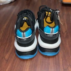 Women’s Sz 7W CAT Streamline Safety Shoe Composite Toe Black/Blue Tennis Shoes