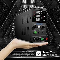 Jesverty DC Power Supply Variable, 0-32V 0-10A Adjustable Switching DC Regula…