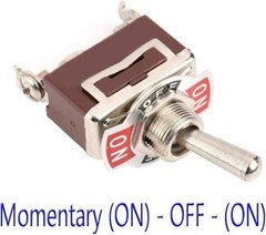 Silver Contact Heavy Duty 20A 125V 15A 250V SPST 3 Terminal Pin (ON)-OFF-(ON) Mo