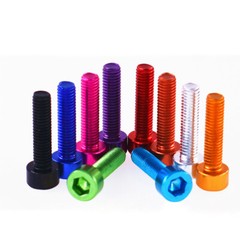 M6 Aluminum Alloy Allen Hex Socket Cap Head Screws Bolts Thread Length 8mm- 40mm
