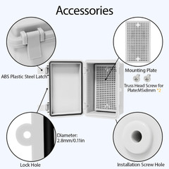 Outdoor Waterproof Electrical Box Junction Box Weatherproof IP67 ABS Plastic Enc