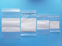 2Mil White Block Top Lock Seal Bags Writable Reclosable Zip Plastic Parts Bag