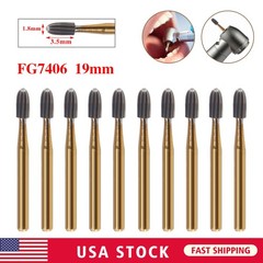 Dental Bur Trimming & Finishing Gold Carbide Burs FG 7901 /7902 /7406 /7408 ns